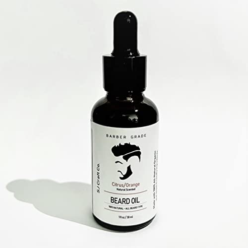 Beard Oil 1oz Beard Oil Mustache Oil - Natural Scented ? Quick Absorption - All Natural Beard Oil and Mustache Oil ? Citrus Orange - Leave in Conditioner