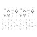 4 Sheets Minimalist Finger Ring Tattoos for Women ? Tiny Sparkle, Moon & Star Designs, Elegant Line Art, Semi-Permanent Real-Looking Tattoos for Hands