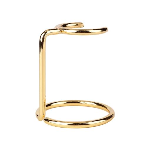 Men Shaving Brush Stand for Men, Gold Stainless Steel Shave Brush Stand Beard Brush Holder Shaving Accessories for Home, Salon, Hotel and Travel