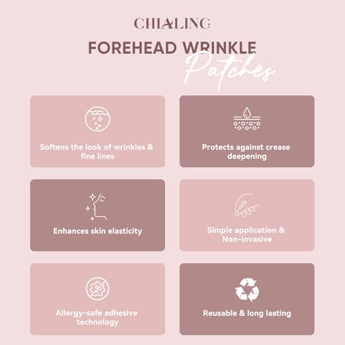 Forehead Wrinkle Patches | Reusable Overnight Smoothing Patches with Lavender Oil | Anti-Wrinkle Silicone Face Tape to Reduce Fine Lines, Prevent Creases | Non-Invasive Facial Pads | Pack of 4