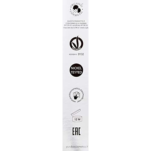 PuroBIO Certified ORGANIC High-pigmented and Long-Lasting Extra Black Eyeliner. Made with Coconut, Jojoba, Avocado, Baobab Oil, Vitamin E. ORGANIC.VEGAN. CRUELTY-FREE.NICKEL TESTED, MADE IN ITALY