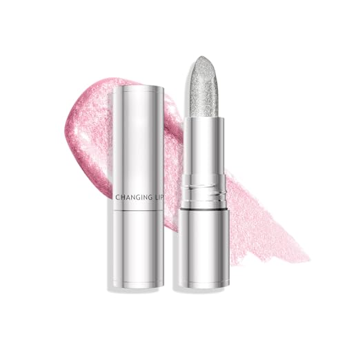 Glitter Lip Gloss - Shimmering Lip Stain That Adapts to Your Lips,Color Changing Lip Gloss, Long-Lasting Hydrating Formula with Sparkling Finish, Natural Flush Effect