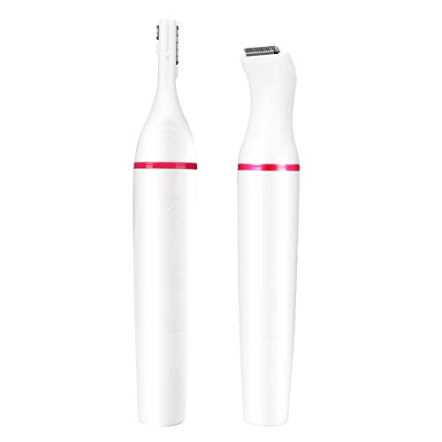 ZJchao 4-in-1 Women Hair Trimmer, Dry&Wet Body Shaver Groomer Nose Eyebrow Bikini Shaver with 4 Replaceable Detachable Cutter Head and Washable