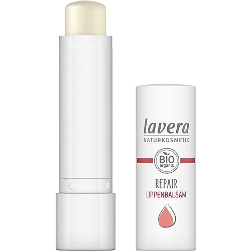 lavera Repair Lip Balm - Protects against dehydration - Instant help - with organic pomegranate & organic argan oil - vegan