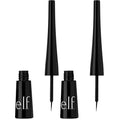 e.l.f. Liquid Eyeliner,High-pigment Liquid Eyeliner With Extra-Fine Brush Tip,Easy Glide Smudge-proof Formula,Jet Black,(Pack of 2)