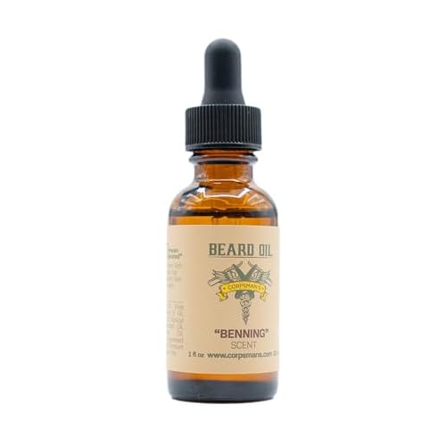 Corpsman's BEARD OIL | Nutrient Rich Oils to Promote Beard Growth and Hair Health | Four Different Scents | 2 Ounces / 30 ml (BENNING)