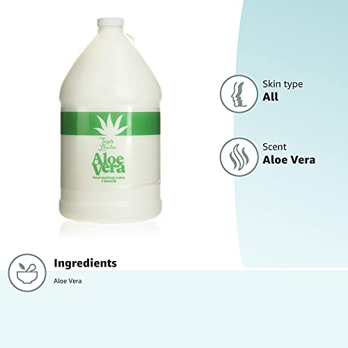 Triple Lanolin Aloe Vera Soothing Lotion (128 Fl Oz) ? Professional Bulk Moisturizer for All Skin Types ? Deeply Hydrating Aloe & Lanolin Hand and Body Lotion ? Non-Greasy & Fast-Absorbing