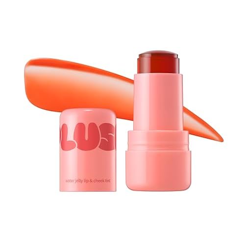 Elensilia Plush Water Jelly Lip & Cheek Tint ? Juicy Grapefruit, 10g (0.35oz) | Lightweight & Buildable Tint for a Natural, Fresh Glow