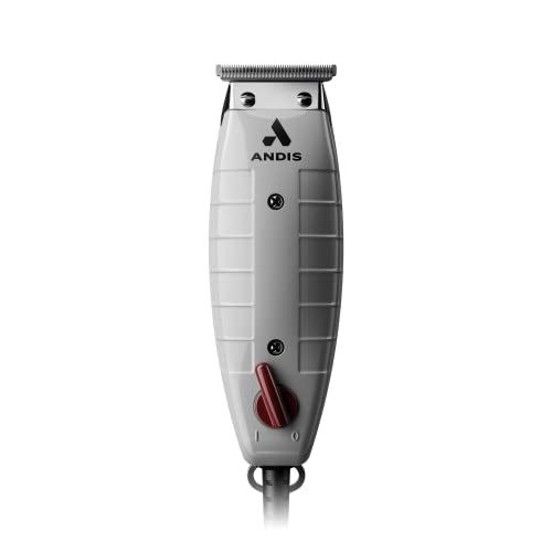 Andis 04780 Professional T-Outliner Beard & Hair Trimmer for Men with Carbon Steel T-Blade, Bump Free Technology ? Corded Electric Beard Trimmer, GTO, Grey
