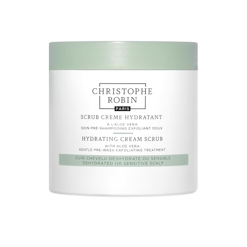 Christophe Robin Hydrating Cream Scrub With Aloe Vera - Hydrating Pre-Wash Hair Treatment - 8.4 fl. oz