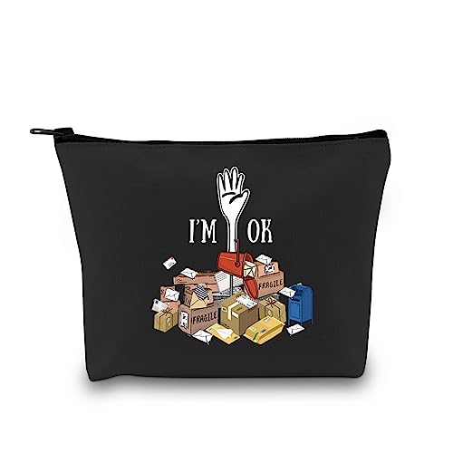 GJTIM Mail Lady Survival Kit mail escort Postal Staff Gift Mail Carrier Thank You Postman Retirement Gift Postwoman Cosmetic Bag (OK Mail Carrier Bag)