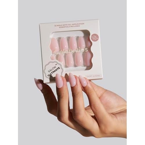 Press On Nails - Salon U-ltimate¢â | Bare Milk, Short Almond Nails, Reusable | 16 sizes - 32 Nails Kit with Glue and Sticky Tabs