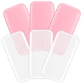 6PCS Silicone False Eyelash Holder Pads for Eyelash Extensions Loose Lash, Reusable Eyelash Extensions Tools, Transparent and Pink