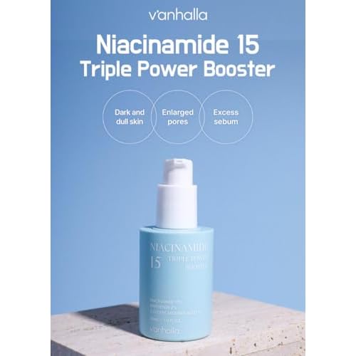 V'anhalla Niacinamide 15 Triple Power Booster 1.01 fl.oz. | Vegan, Pore Minimizing, Hydrating, Lightweight Daily Serum
