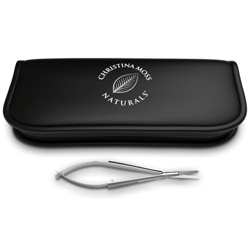 Small Scissors by Christina Moss Naturals¢ç for Eyebrows, Nose Hair, Nails, Beard, Round Tip, Professional Grooming