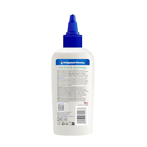 Hollywood Beauty Tea Tree & Rosemary Scalp Refresh + Detox Serum, 8 oz - Soothes the Scalp and Removes Buildup