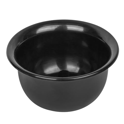 Linkidea Men's Shaving Soap Bowl, Internal Texture Whip Quick Rich & Thick Lather Shaving Bowl, Shaving Cup for Wet Shave (Black)