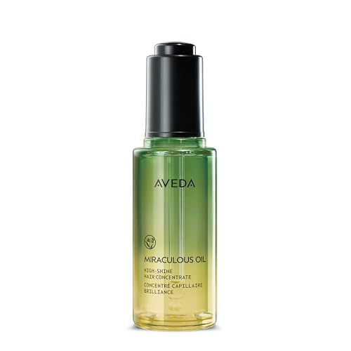 Aveda Miraculous Oil High-Shine Hair Concentrate | Adds Shine | Up to 24 Hours of Frizz Protection* | Heat Protection | For All Hair Types | Notes of Lavender Ylang Ylang and Petitgrain, 1.7 Fl Oz