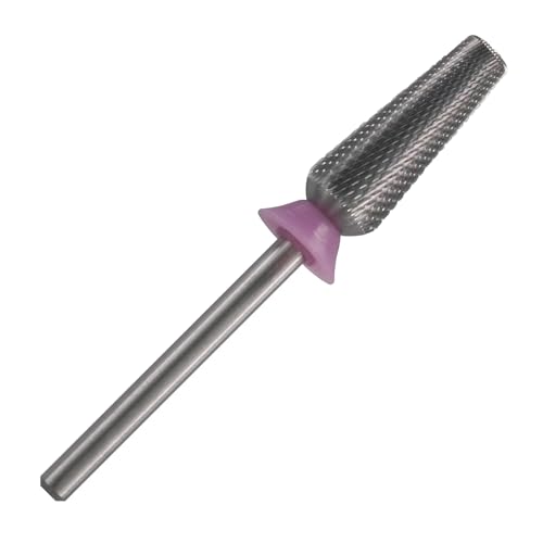C & I Nail Drill Bit 6 in 1 Multi-function Rounded End E File, Tungsten Steel CNC Overall Cutting, Manicure Tool for Nail Tech Quick Remove Nail Gels, Acrylic Nails (Original, Double Fine -XXF)