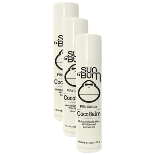 Sun Bum Pi?a Colada Cocobalm | Hydrating Lip Balm with Aloe |Paraben Free, Silicone Free, | 0.15oz Stick (20-48058) (Pack of 3)