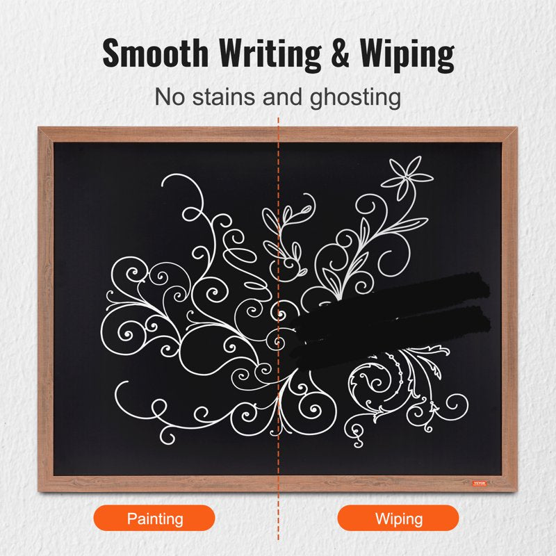 Magnetic Chalkboard Sign with Chalks and Frame - Rustic Home Decor & Party Calendar 35x46 inches