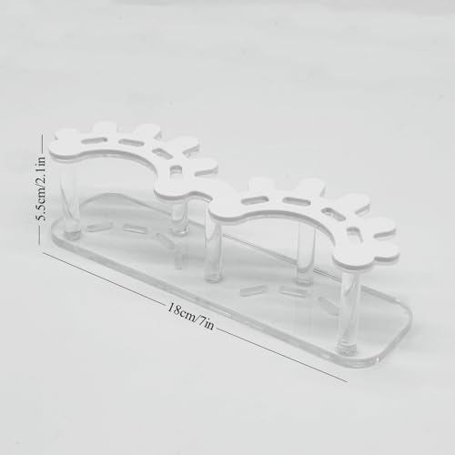 8 Holes Tweezers Holder, Acrylic Eyelash Extensions Supplies Organizer, Cosmetic Beauty Tweezers Display (White)