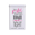 Cricket High and Tight Hair Tin with 50 Black Non-Metal, No-Ouch Hair Ties, Reusable Retro Metal Storage Tin, Compact Size for Travel and On-the-Go, Ideal for Home, Salon, and Barbershops