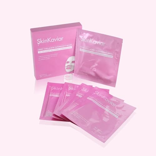 Bio-Collagen Real Deep Mask - Hydrating Overnight Hydrogel Mask, Pore Minimizing Elasticity Improvement (35g x 5)