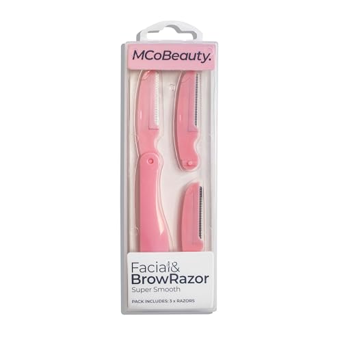 MCoBeauty - Precision Facial Razor - Stainless Steel Hair Remover for Peach Fuzz & Brows, Smooth Makeup Base, Comfortable Hair Removal Tool - Vegan, Cruelty Free Beauty