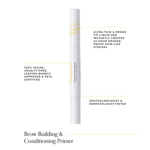 Arches & Halos Brow Building and Conditioning Primer - Coat Brows with Precise Application - Enhance, Moisturize and Nourish - Vegan and Cruelty Free - 0.033 fl oz