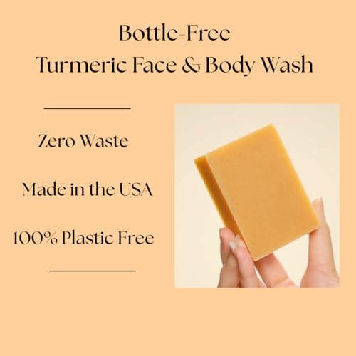 Aspen Kay Naturals Turmeric Soap for Face & Body - made with Organic Shea Butter, Chamomile & Calendula - Gentle Turmeric Face Wash, All Skin Types, Made in USA (2 pack)