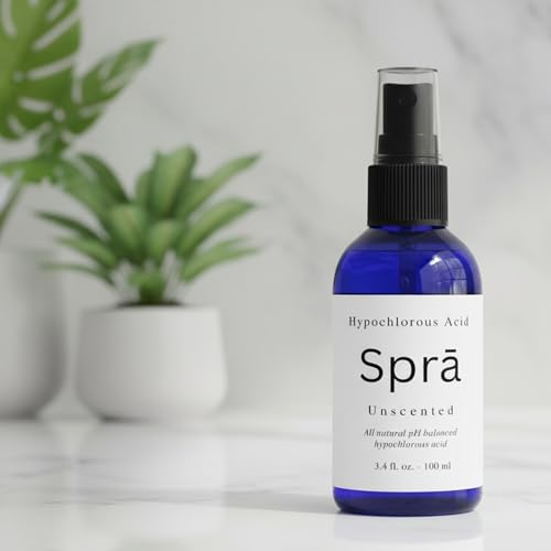 Spra Gentle Hypochlorous Acid Spray | Facial Mist for Acne, Redness Reduction, & Sensitive Skin | Multi-Use for Tattoo Aftercare, Piercings & Skin Relief | TSA Travel Size, Made in USA, 3.4 oz