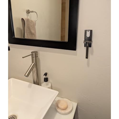 Wall Mounted Safety Razor Holder & Stand Alternative with Razor Blade Storage ? Razor Hanger for Bathroom or Shower ? Rustproof, Adhesive Mount
