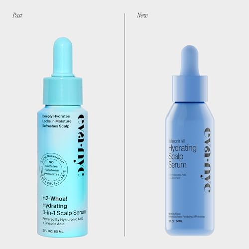 Eva NYC Hydrating Scalp Treatment Serum - Hyaluronic Acid + Glycolic Acid - Lightweight, Fast Absorbing - Reduce Dryness + Restore - For Dry Scalp - Jasmine Scent -Travel Size 2 fl oz
