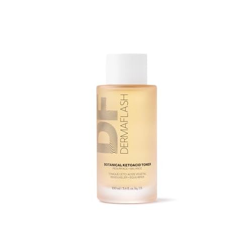 DERMAFLASH Botanical KetoAcid Toner for Face, Non-Irritating, Hydrating Daily Facial Exfoliator, 100ml