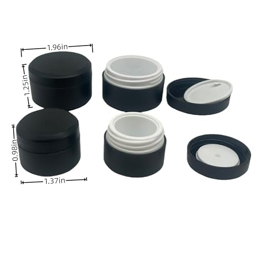 30 Pcs Cosmetic Jars Set, 10¡¿5ml + 10¡¿10ml + 10¡¿15ml Empty Refillable Containers with Lids, Small Plastic Travel Pots for Face Cream, Lip Balm, Lotion, Powder, Glitter, DIY Crafts Storage