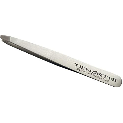Slant Hair Tweezers Stainless Steel - Tenartis Made in Italy