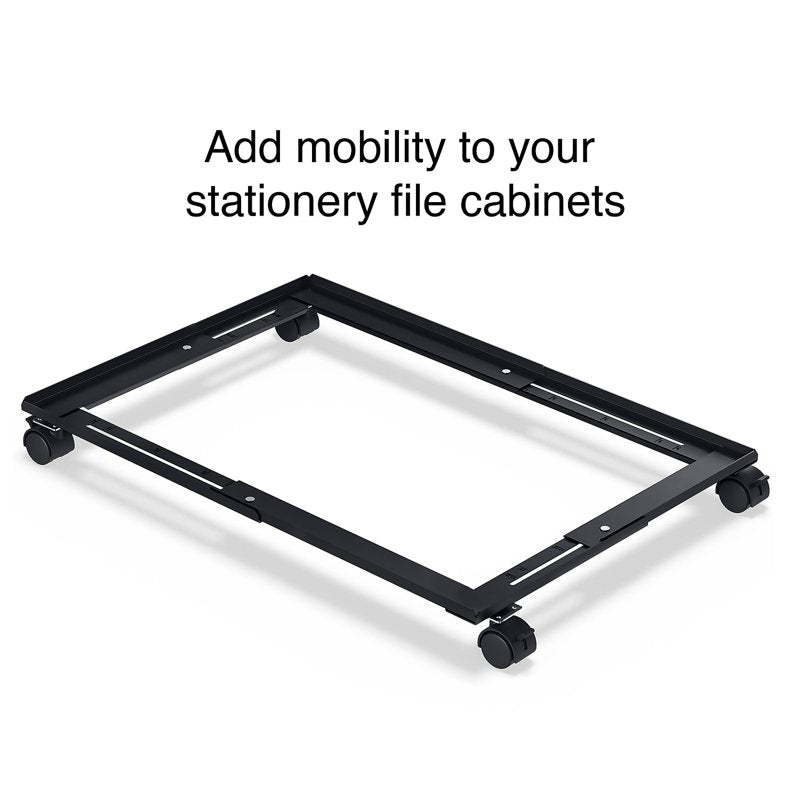 Adjustable File Caddy for Letter and Legal Files - Black