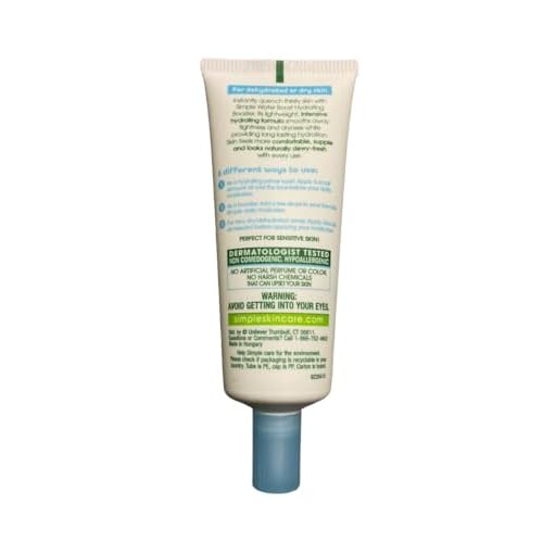 Simple Water Boost Hydrating Booster, Dry Sensitive Skin, 0.85 fl oz (Pack of 2)
