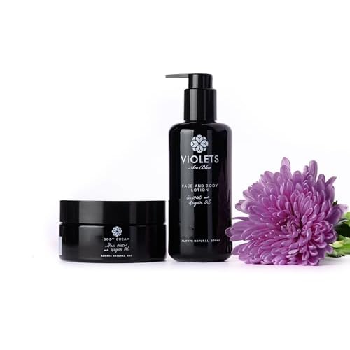 Violets are Blue¢ç Hydrating Face & Body Lotion with Argan, Avocado, Castor & Lavender Oil ? Natural Moisturizer for Dry, Sensitive Skin ? Vitamin A, D & E Rich ? Non-Greasy, Plant-Based Skincare 6.8oz