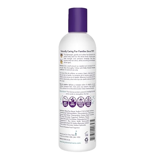 Fairy Tales Daily Cleanse Everyday Kids Shampoo - Gentle Natural Defining Shampoo, Tangle Free, Moisturizing and Hydrating Formula, Clean and Natural Ingredients -Paraben Free - 12 oz.