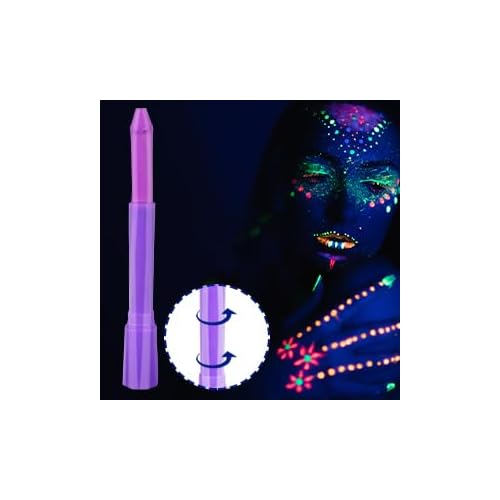 18 Pack Glow in The Dark Paint, Glow in The Dark Face Body Paint Glow Sticks Makeup Face Painting Kits for Adult, Neon Face Paint Crayons UV Crayons Kit for Halloween and Parties