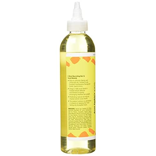 Aunt Jackie's Kids E-Blast Daily Oil for Dry Scalp, Vitamin E and Flaxseed Nourishing Scalp Remedy for Naturally Curly, Coily and Wavy Hair, 8 oz (Pack of 2)