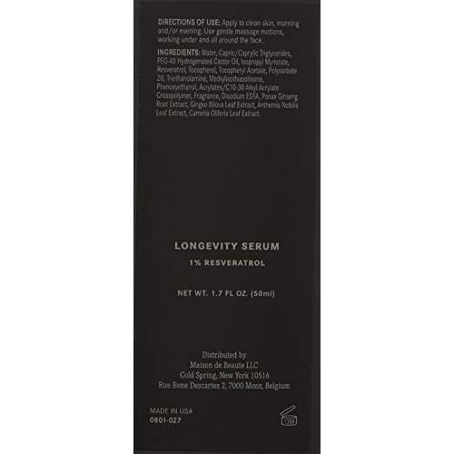 M?TIER Longevity Serum Makeup Primer, Antioxidant-Rich Base for Lasting Makeup, Anti-Aging, Resveratrol, Moisturizes, Luminous Finish (1.7 fl oz)