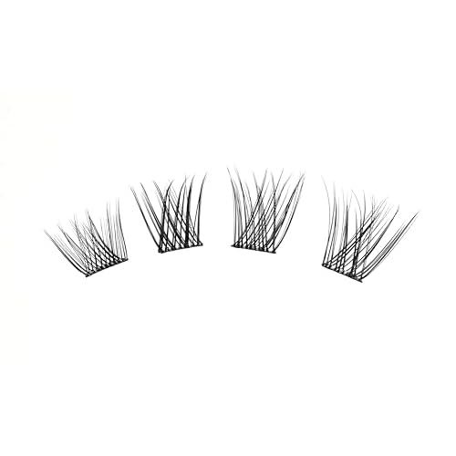 Clear band Self Adhesive 120 pcs DIY Eyelashes No Glue Needed Thin Clear Band 10-14mm C Curl Pre-Glued Natural Fluffy Press on Eyelash Extension Clusters