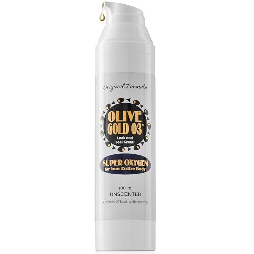 Olive Gold O3 Skin Care Lotion ? Ozonated Olive Oil Moisturizer for Face & Body, Natural Hydration & Anti-Aging Support (4oz)