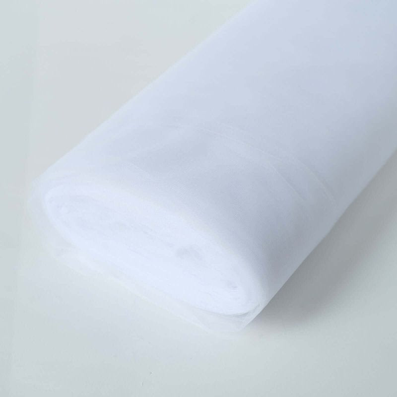 Large Wedding Tulle Fabric Roll 108x50 Yards for Party Decorations White