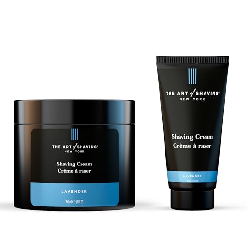 The Art of Shaving Lavender Shaving Cream for Men Bundle ? Protects Against Irritation and Razor Burn ? Supports Calm Skin ? Clinically Tested for Sensitive Skin ? 5 oz + 2.5 oz Travel Size