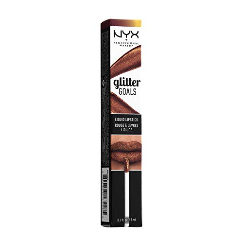 NYX PROFESSIONAL MAKEUP Glitter Goals Liquid Lipstick - Crystal Crush, Plum With Gold Glitter