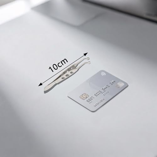 1 Pcs Round Tip Tweezers Meibomian Gland Expressor Eyelid Milia Removal Slant Tweezer, Made of Stainless Steel Perfect for Precise Hair Removal